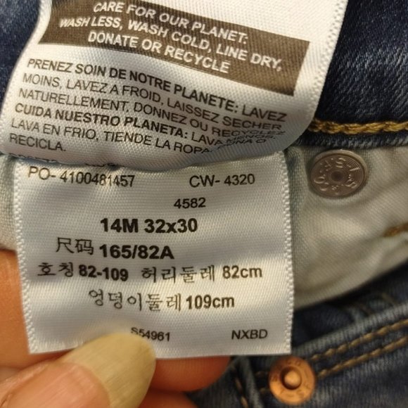 Women's DENIZEN Levi's High Rise Skinny Jeans Size: 14 M (32X30) NO TAG - Picture 9 of 9